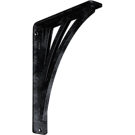 Ekena Millwork Nevio Wrought Iron Bracket, (Single center brace), Antiqued Pewter 1 1/2"W x 7 1/2"D x 10"H BKTM01X07X10SNEAPW